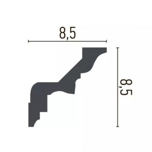 Cornisa decorativa Manavi C738 din poliuretan 8.5x8.5x244 cm