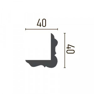 Cornisa decorativa Manavi P817 din poliuretan 4x4x200 cm