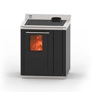 Cuptor soba pe lemne Thermorossi BOSKY 30 Square EVO5 12,5 kW negru