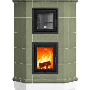 Dessert - Soba pe lemne cu acumulare si cuptor, din maiolica - 8,6 kW DS 012