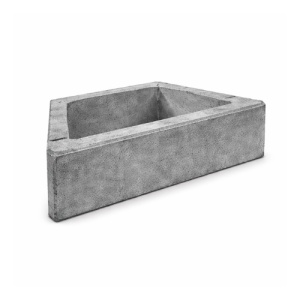 Jardiniera beton Poliflor Grafit 74x32x23 cm pentru amenajari exterioare