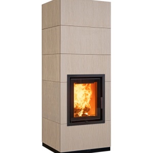 Medium - Soba pe lemne cu acumulare, din maiolica - 8,2 kW, model bej MD 008
