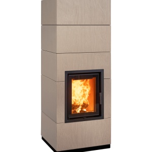 Medium - Soba pe lemne cu acumulare, din maiolica - 8,2 kW, model bej MD 057