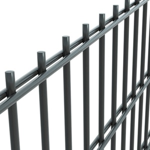 Panou gard Dublu Fir zincat plastifiat antracit 1630x2510 mm DUOS 6/5/6, pentru imprejmuiri industriale si rezidentiale