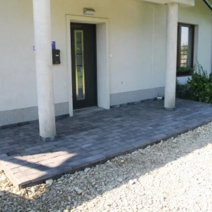 Pardoseala old brick graphite pentru intrare casa