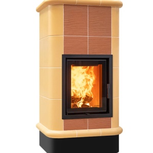 Quadra 4 Levels - Soba pe lemne cu acumulare, din maiolica - 8,2 kW QD 084