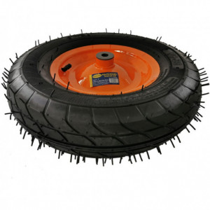 Roata roaba 15” x 4 – 8, ax D14 x 100 mm, bucsa otel, tepi