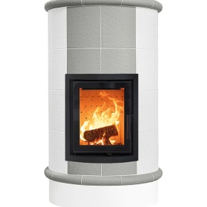Rondo 4 Levels - Soba pe lemne cu acumulare, din maiolica - 8,2 kW, model gri RN 026