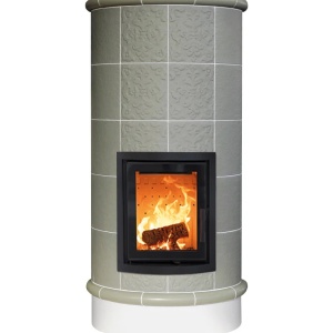 Rondo 5 Levels - Soba pe lemne cu acumulare, din maiolica - 8,2 kW, model gri RC 006