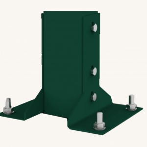 Talpa de ancorare pentru stalp gard 60 x 40 mm, zincata si vopsita aplicare