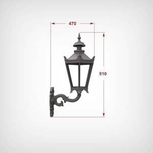 aplica rustica tip lampion cu dulie E27 dimensiuni