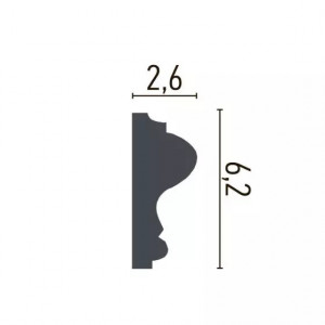 Brau decorativ Manavi CR889 din poliuretan 6.2x2.6x200 cm