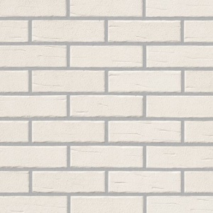 Caramida Aparenta Aarhus, alb perlat, NF (240x71x14 mm) rost gri