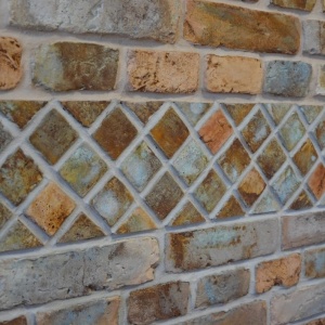 Caramida aparenta Old Brick Tiles, Rusted Turquoise, 270x65x15 mm