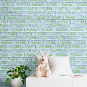 Caramida aparenta Pastel Tiles, Green Whitened, 265x65x15 mm