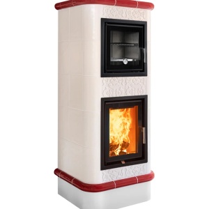Chef - Soba pe lemne cu acumulare si cuptor, din maiolica - 8,6 kW CF 015