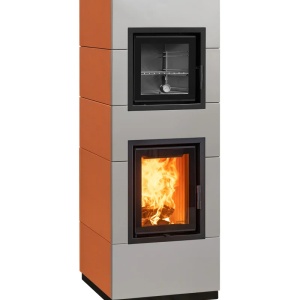 Cook - Soba pe lemne cu acumulare si cuptor, din maiolica - 8,6 kW CK 017