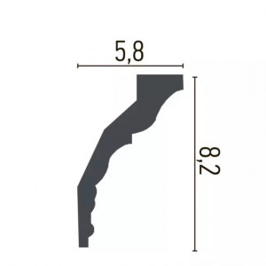 Cornisa decorativa Manavi C709 din poliuretan 8.2x5.8x244 cm