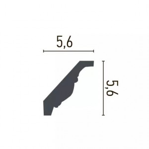 Cornisa decorativa Manavi C754F din poliuretan flexibil 5.6x5.6x244 cm