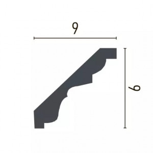 Cornisa decorativa Manavi C777 din poliuretan 9x9x200 cm