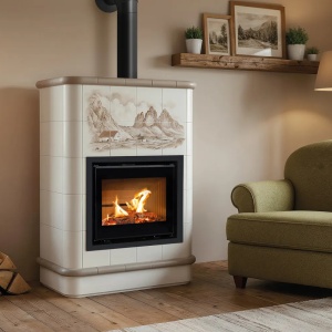 Creta 5 Levels - Soba pe lemne cu acumulare, din maiolica - 8,4 kW