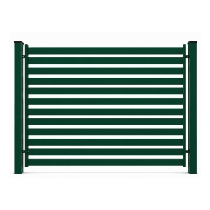Gard DELUXE zincat 1,20 x 2 m, lamele orizontale, verde