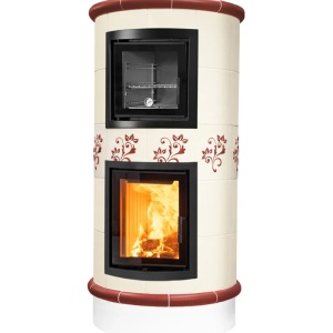 Gourmet - Soba pe lemne cu acumulare si cuptor, din maiolica - 8,6 kW GR 012