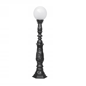 Lampa din fonta cu glob alb 20 cm, 109 cm