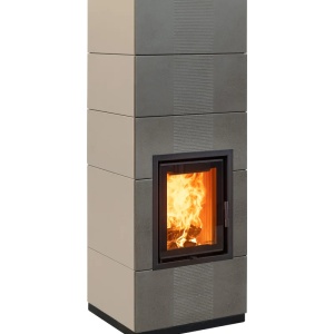 Medium - Soba pe lemne cu acumulare, din maiolica - 8,2 kW, model bej MD 044