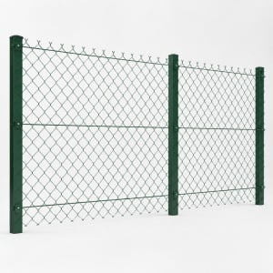 Plasa impletita acoperita cu PVC verde 1 x 10 m, ochi 50 x 50 mm, sarma 2,5 mm