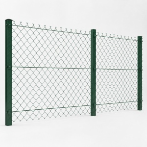 Plasa impletita acoperita cu PVC verde 2 x 10 m, ochi 50 x 50 mm, sarma 3,5 mm