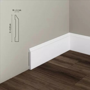 Plinta de podea decorativa Manavi S17 din polimer rigid 8.3x1.1x200 cm