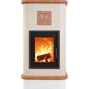 Quadra 4 Levels - Soba pe lemne cu acumulare, din maiolica - 8,2 kW QD 048