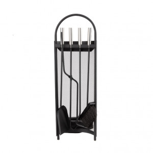 Set 4 ustensile cu suport pentru semineu, 68x23x9cm