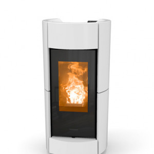 Soba pe peleti Thermorossi Chic Natural Plus Evo 11,4 kW alb