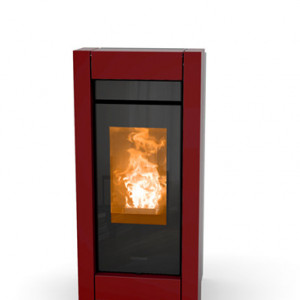 Soba pe peleti Thermorossi Essenza Metalcolor Natural Plus Evo 11,4 kW bordeaux