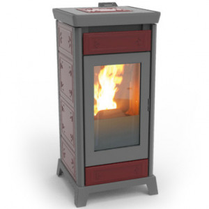 Soba pe peleti Thermorossi Kokkola Plus 9,2 kW bordeaux