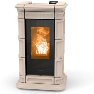 Soba pe peleti Thermorossi Saint Moritz Natural Plus Evo 11,4 kW dotted beige