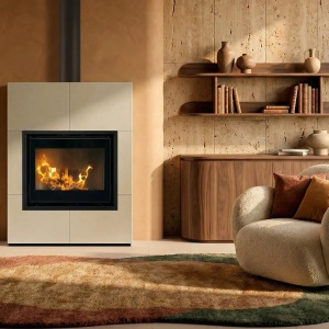 Wide - Soba pe lemne cu acumulare, din maiolica - 8,4 kW