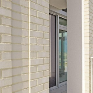 Caramida Aparenta Oslo, alb perlat, NF (240x71x14 mm) textura
