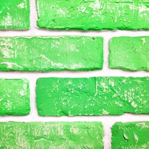 caramida decorativa verde pastel perete interior