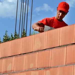 bloc ceramic Porotherm 38 STh aplicare mortar
