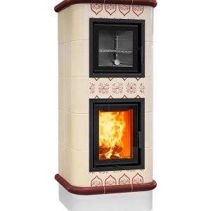 Chef - Soba pe lemne cu acumulare si cuptor, din maiolica - 8,6 kW CF 030