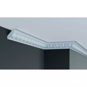 Cornisa decorativa Manavi C754F din poliuretan flexibil 5.6x5.6x244 cm