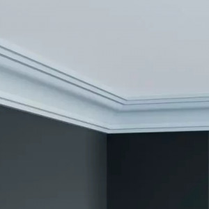 Cornisa decorativa Manavi P808 din poliuretan 6.8x6.8x200 cm