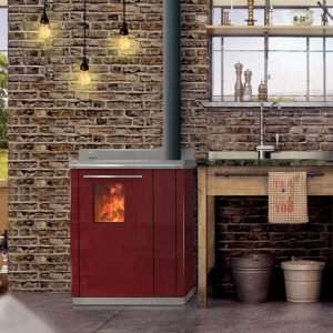 Cuptor soba pe lemne Thermorossi BOSKY 30 Square EVO5 Termo 12,5 kW