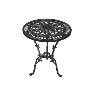 Masa rotunda din fonta, model Romantic, 56.5 cm, negru