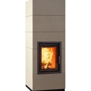 Medium - Soba pe lemne cu acumulare, din maiolica - 8,2 kW, model bej MD 025