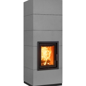 Medium - Soba pe lemne cu acumulare, din maiolica - 8,2 kW, model gri MD 016