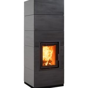 Medium - Soba pe lemne cu acumulare, din maiolica - 8,2 kW, model gri MD 056